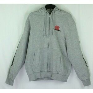 Divided by H&M Hoodie Sweatshirt Jacket Full Zip GRACE & DIGNITY Gray Womens L